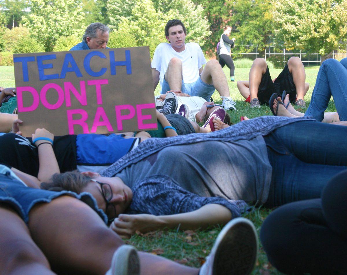 Lay-in intended to spark conversation about sexual assault on college campuses