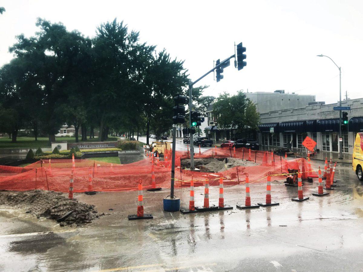 University Avenue under construction