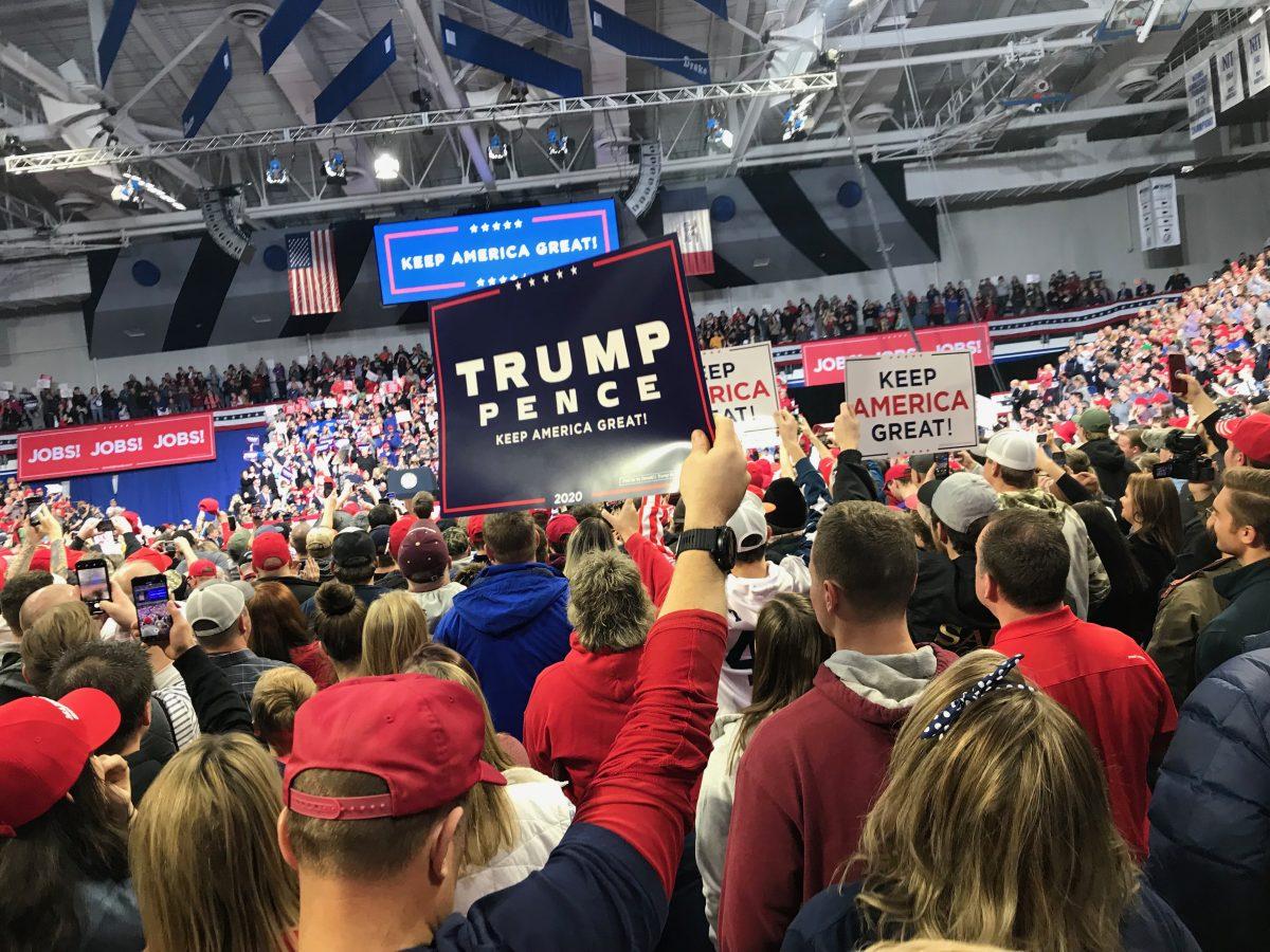 Trump rally held in Knapp Center