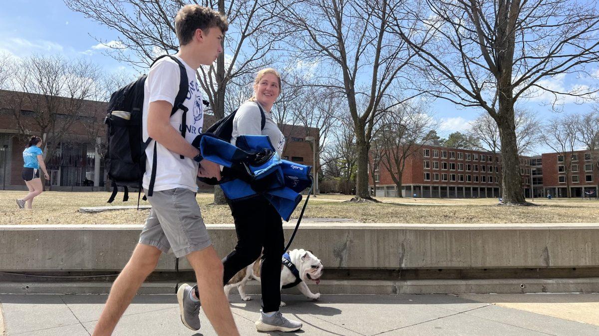 Griff walking to his. next meeting with Erin and Nate