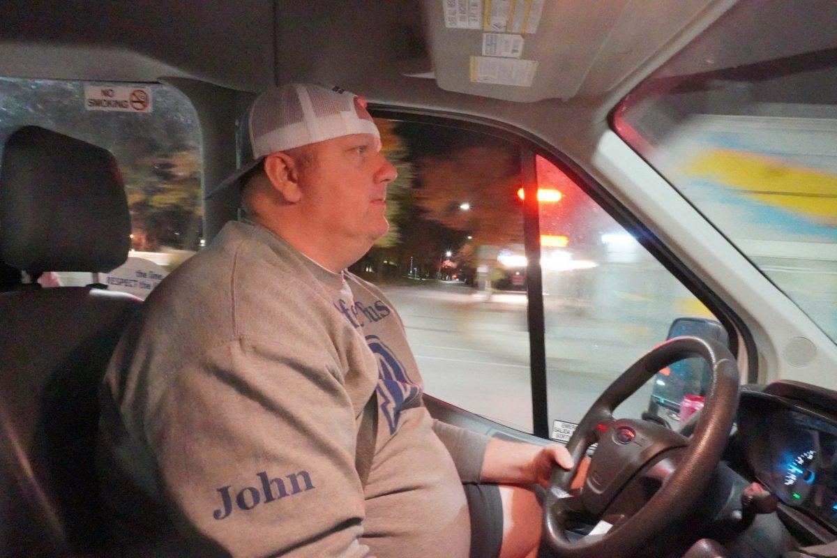 JOHN LAHVIC, or “Safe Ride John” as many students know him, will be retiring from his position  on Friday to spend more time with his family. PHOTO BY VERONICA MEISS | STAFF WRITER