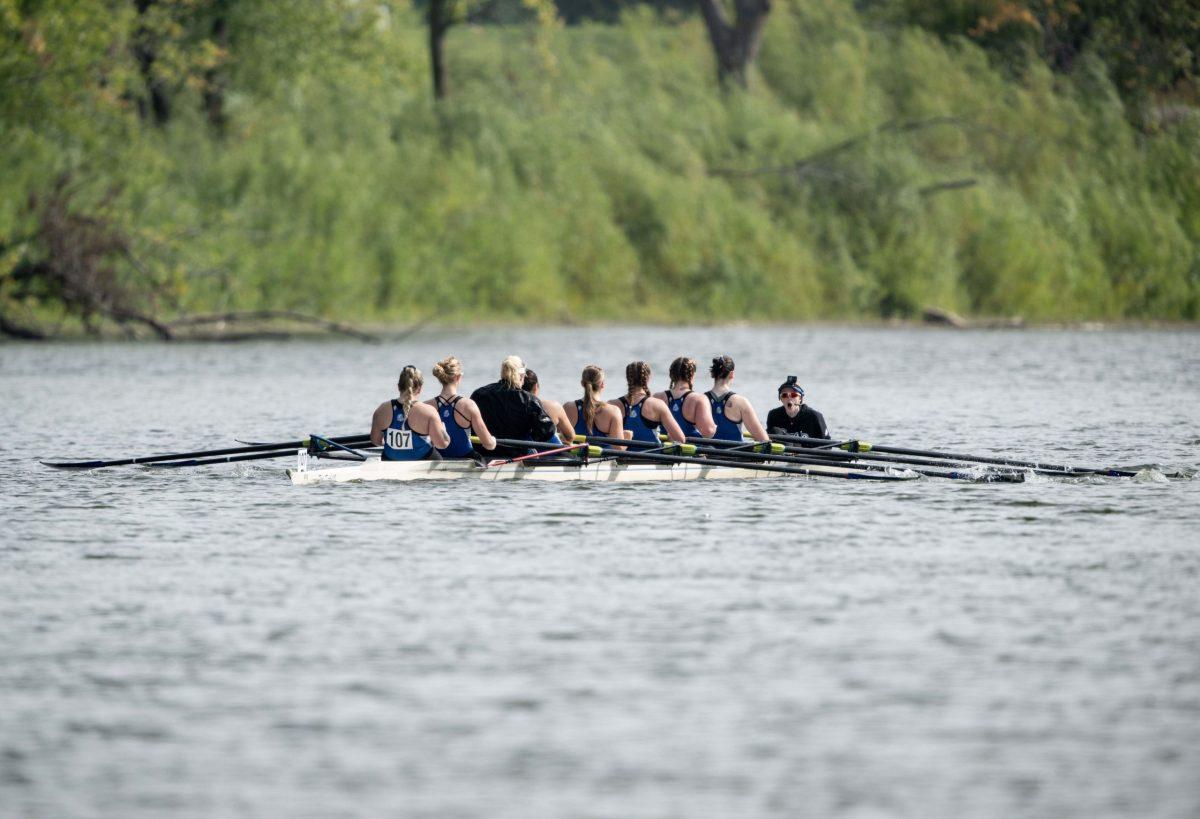 THE DRAKE ROWING TEAM will compete against the Iowa Chase in Iowa City later this October. PHOTO courtesy of grace joblinske