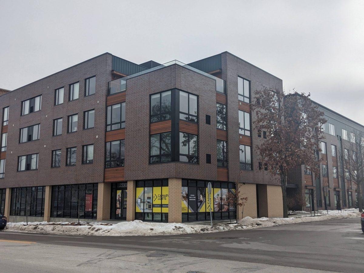 Canary lofts opened in 2021 near Drake University's campus. Photo by Maria Heath: copy editor.