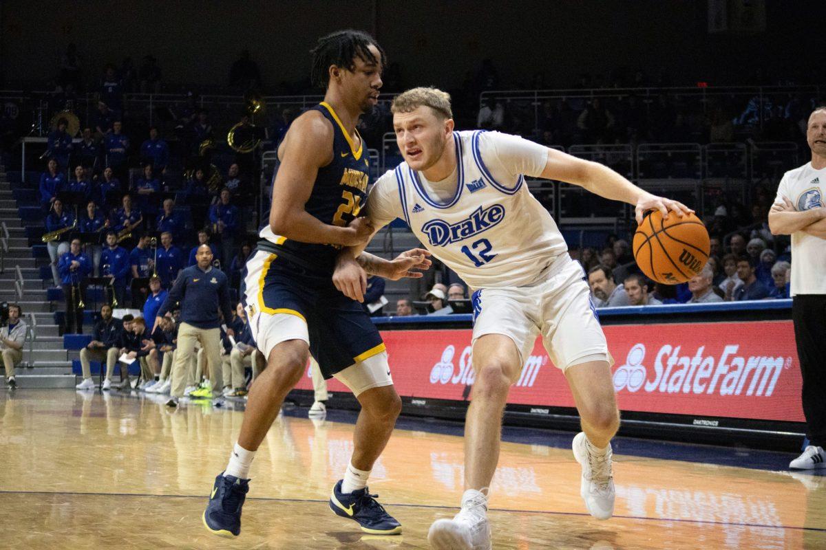 Tucker Devries is among the favorites to win the MVC's Larry Bird Player of the year award for the second season in a row. Photo by Sarah Fey | Staff Photographer