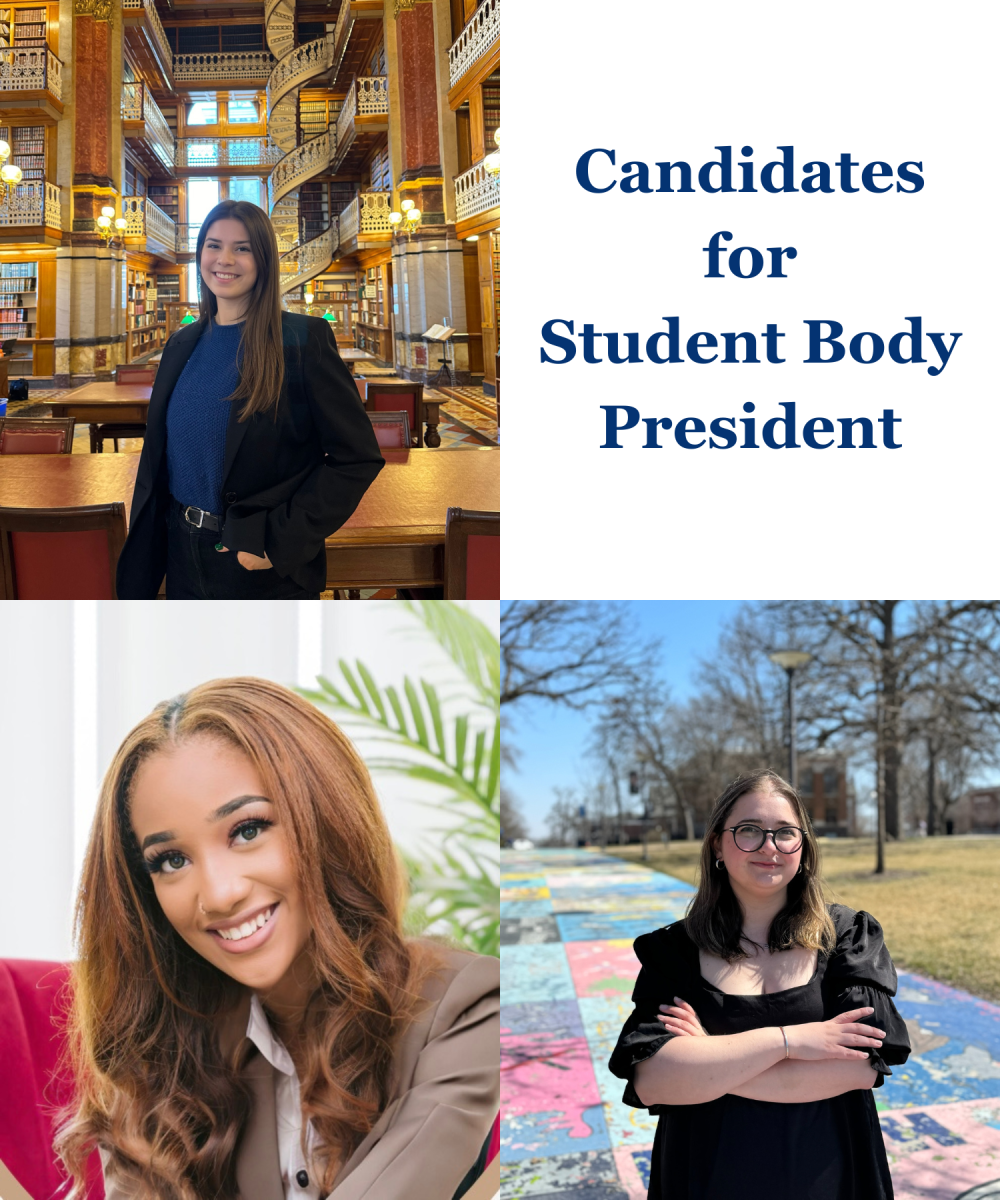 A collage of candidates running for Student Body President