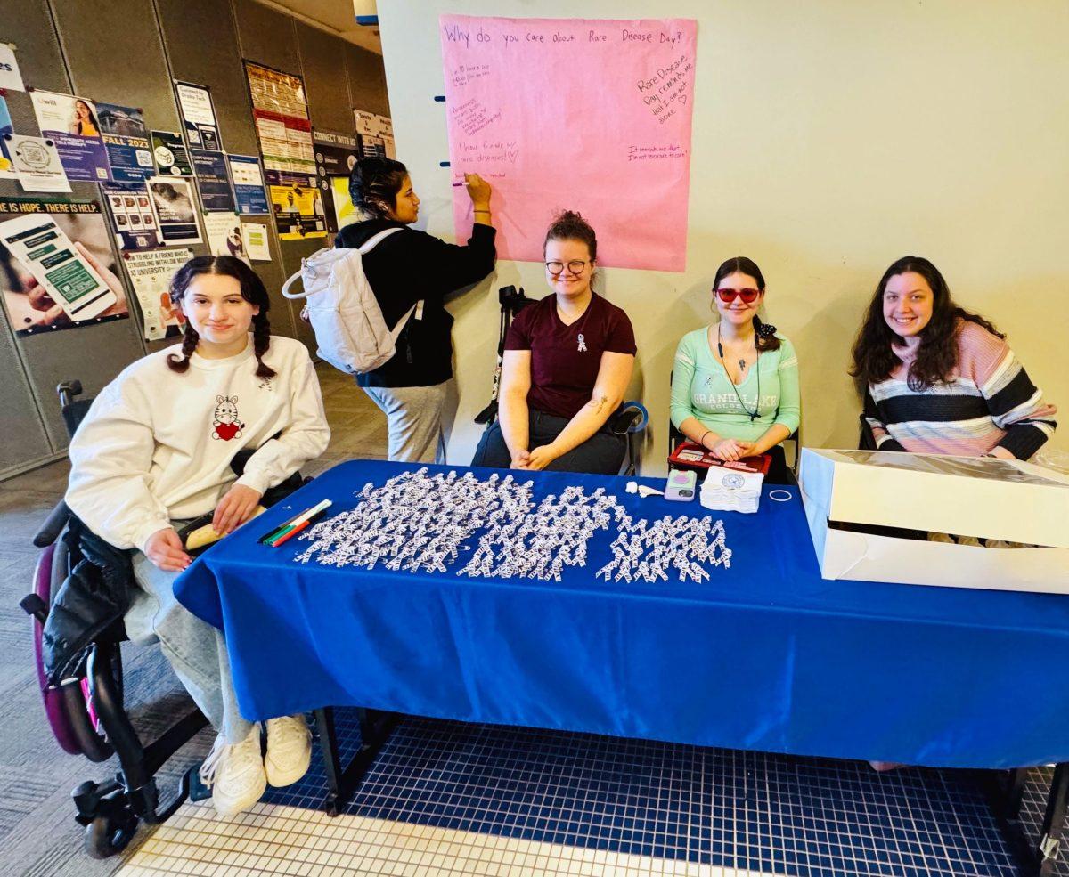 Drake's Disability Coalition spent Rare Disease Day, which occurs on leap day, tabling in Olmsted Center to raise awareness of rare diseases. Photo by Divyanshi Srivastava | Staff Writer