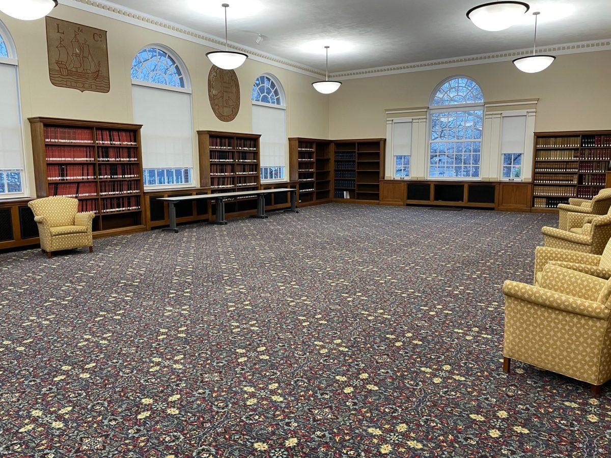 The Student Feedback Town Hall was held in the Cowles Library Reading Room. The session was open to any students concerned about the cuts. Photo by Meghan Holloran | Photo Editor