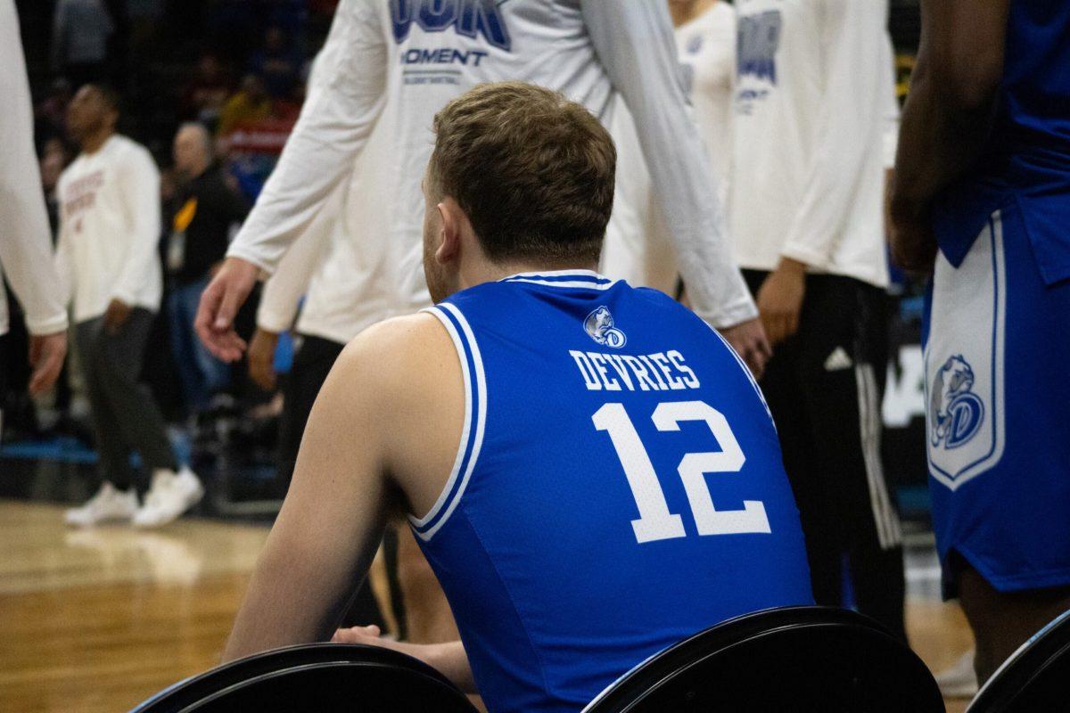 Tucker Devries, the former Drake basketball star, is following his father to West Virginia. Photo by Sarah Fey | Staff Photographer