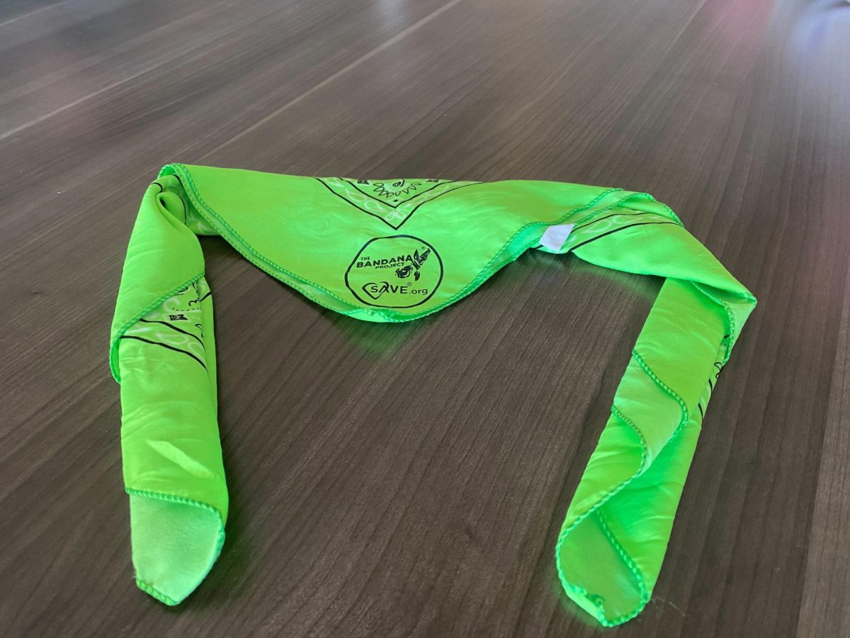 People who complete Question, Persuade, Response training receive green bandanas to identify them as mental health resources.