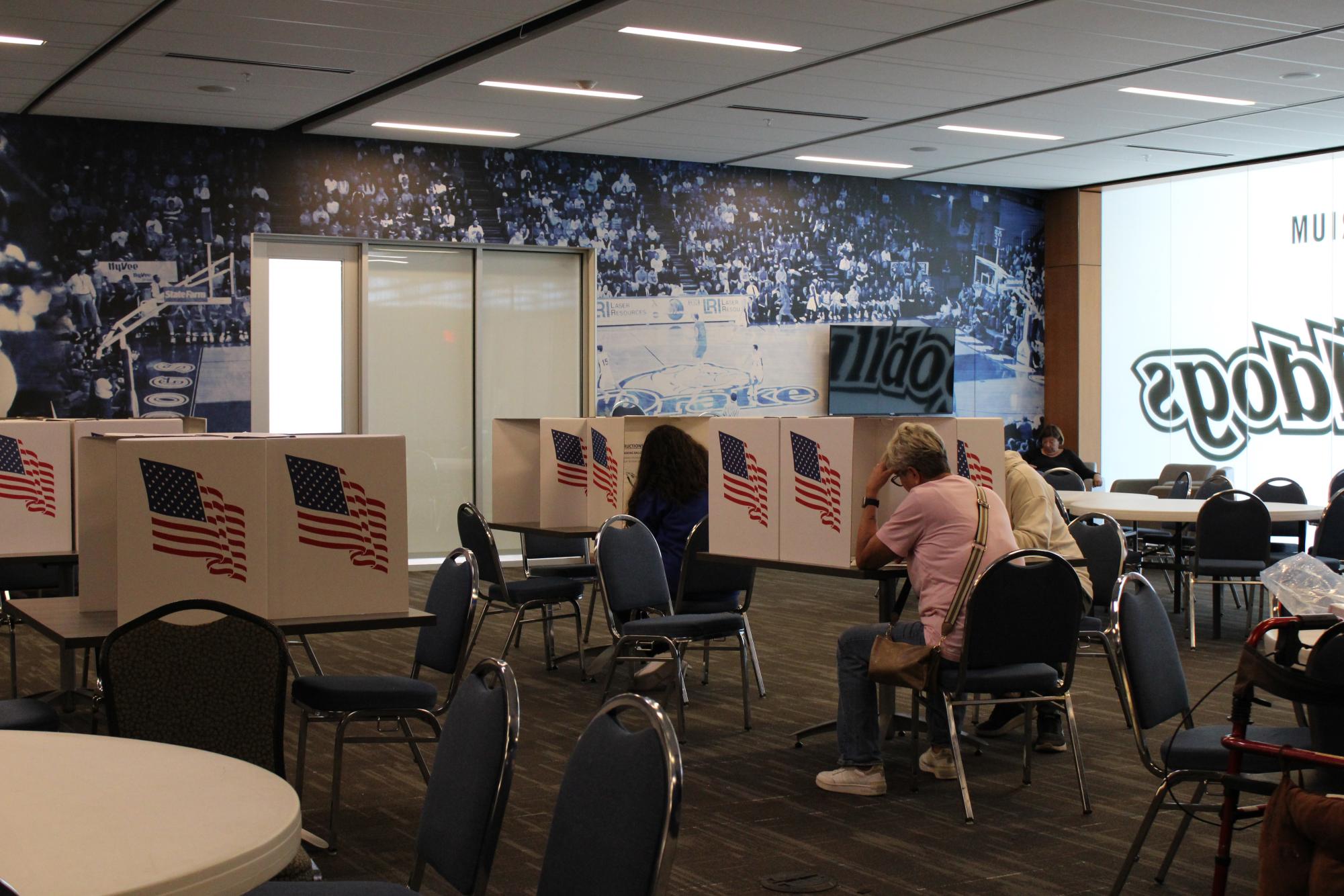 Drake-area voters were able to fill out a ballot at the Knapp Center on Oct. 18.