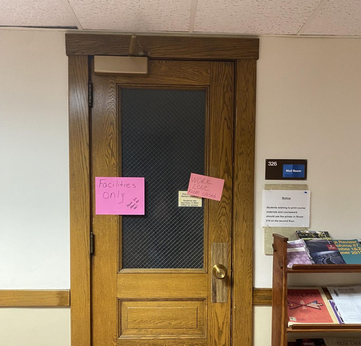 Black mold spores were discovered in the mail room in Howard Hall.