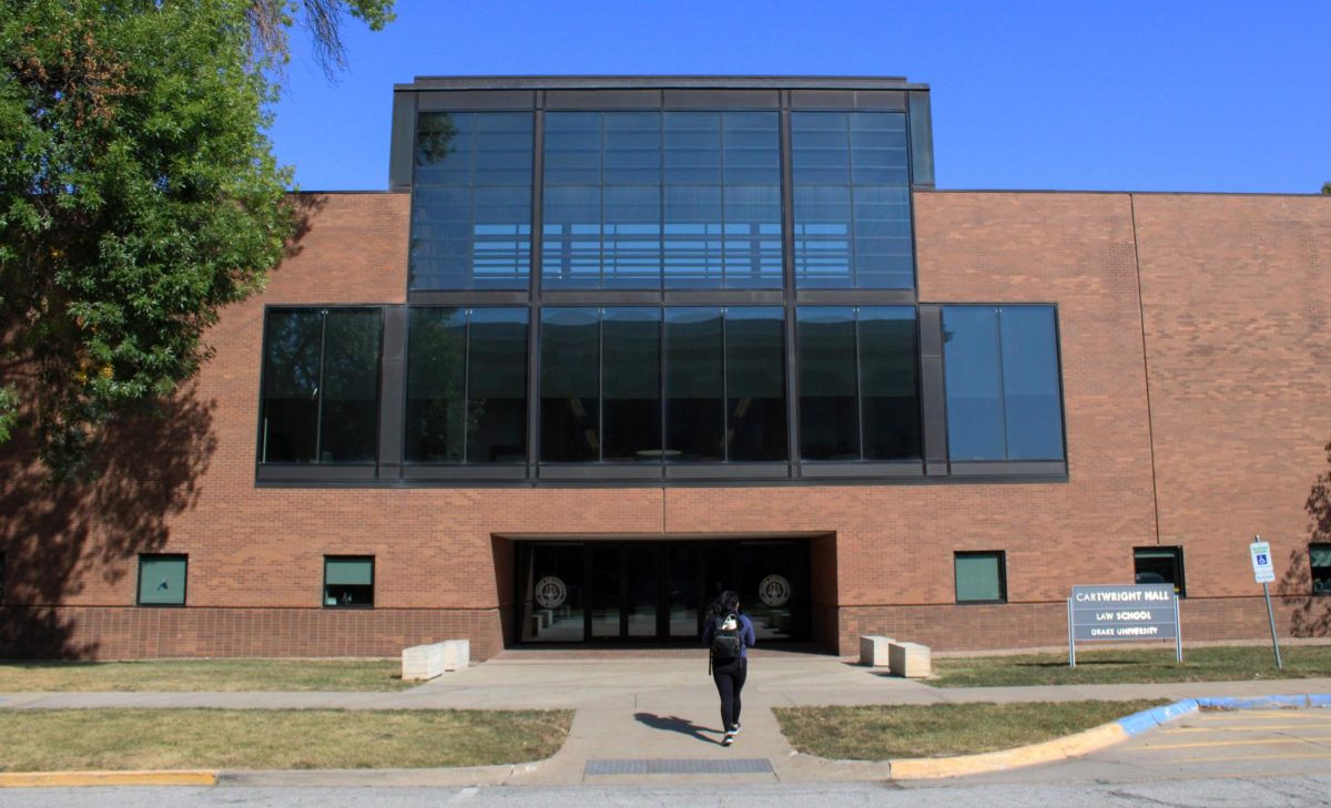 Cartwright Hall is home to the Drake Law School, which has received multiple awards.