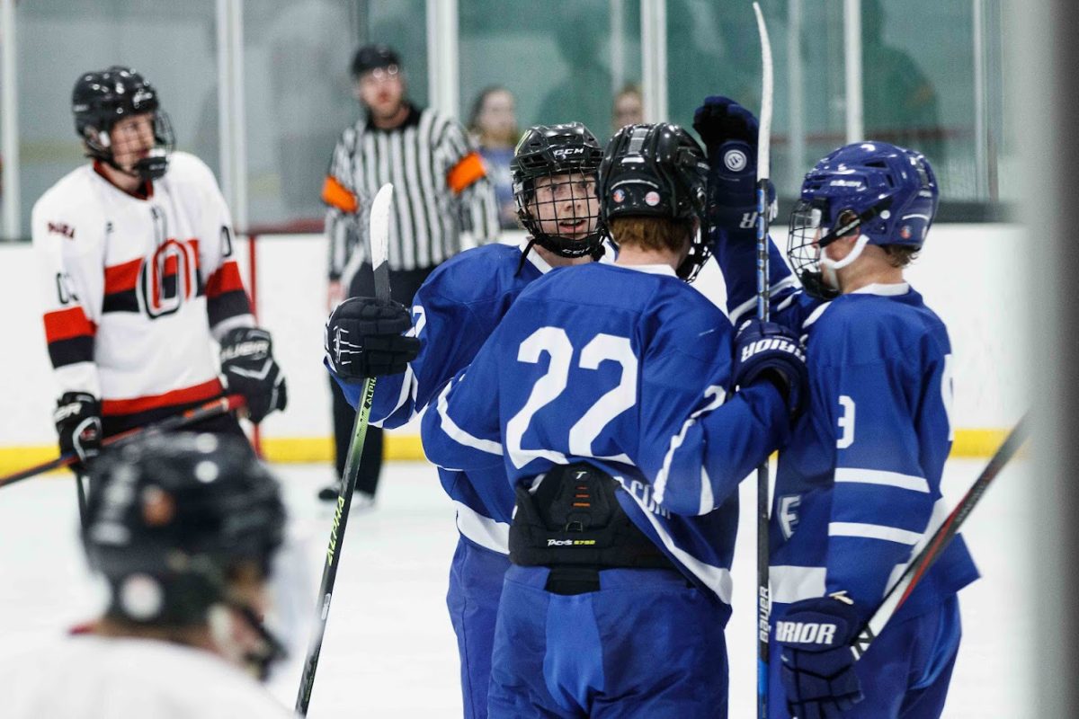 Drake Hockey Club began its season with a resilient game against the Northern Illinois Huskies, where they lost in a shootout in overtime. The team is looking forward to the rest of the season. Photo courtesy of Paxton Reading.