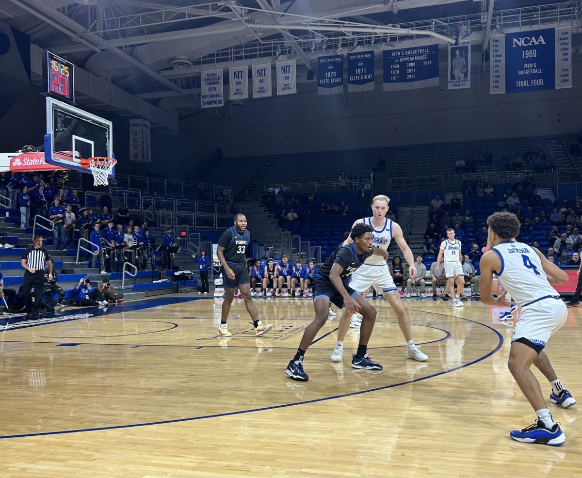 Drake University men's basketball began its season with an almost-brand new team and a 93-41 win against the NAIA New York University Panthers. Their next game is on Nov. 10. 