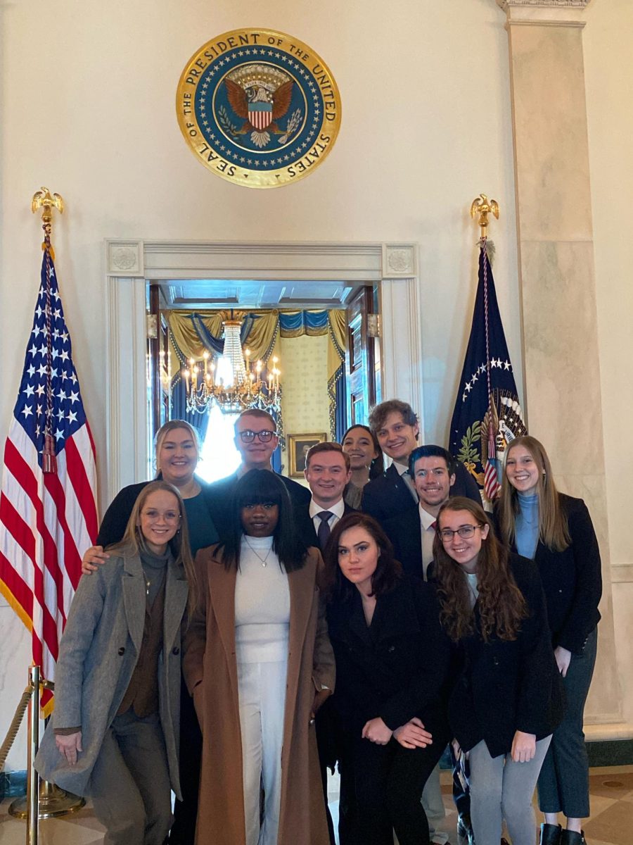 Drake students last attended a presidential inauguration through this J-Term in 2017. Photo courtesy of Rachel Paine Caufield.