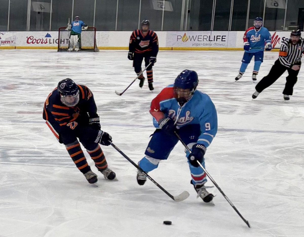 Drake's club hockey team beat Wheaton College 14-0  with nine goals in the first period alone. This win marked the end of the 2024-25 season that will be see continued growth next year with new roster additions.