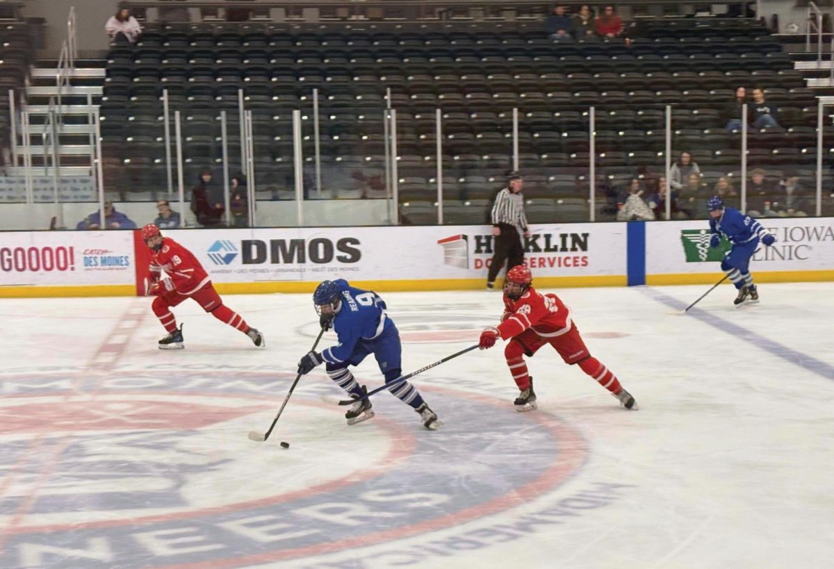 Drake Mens Club Hockey went 1-1 in game play competition against the University of Nebraska-Lincoln Cornhuskers. The team will gear up next for senior night against Wheaton College.