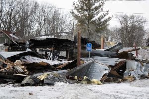 Jethro's burned down last week, and the empty lot now has an uncertain future. This writer wants it to be a community space, not a new restaurant.  Photo courtesy of Madissen Kerman
