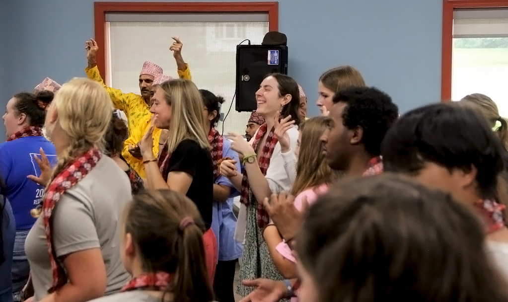 Participants at the Interfaith Youth Leadership Camp celebrate the diverse religious communities in the Des Moines Metro. Photo courtesy of Student Interfaith Progress and Service.