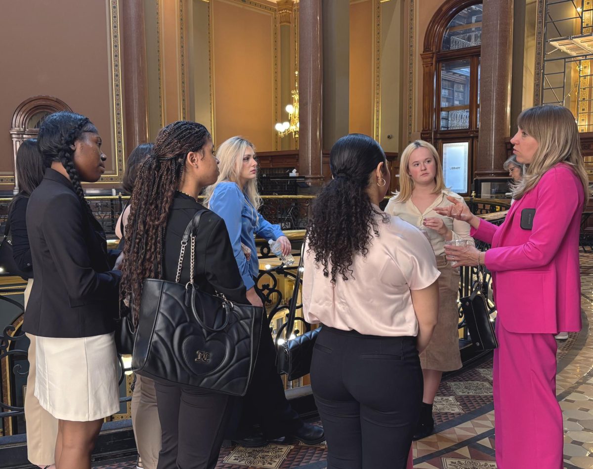 Student Senate led a visit to the Iowa State Capitol on April 14. Students were able to speak with legislators and see the legislature in session.