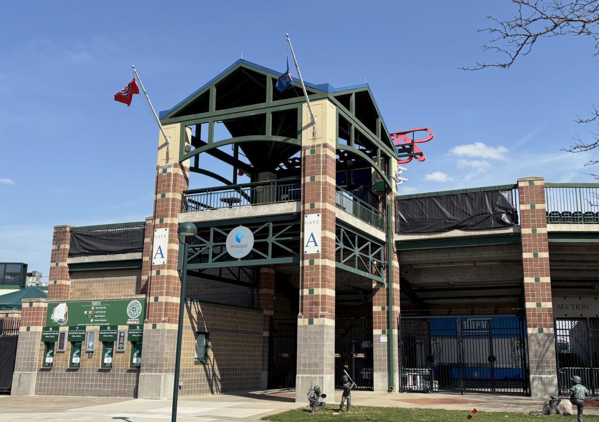 The Iowa Cubs Principal Park houses one of Iowa’s many minor league sports teams, which attempt to compensate for the state’s lack of pro sports.