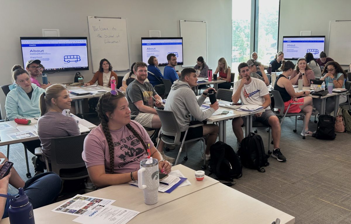 Students pay attention in a rehabilitation counseling class. 
Photo courtesy of Drake University Communications