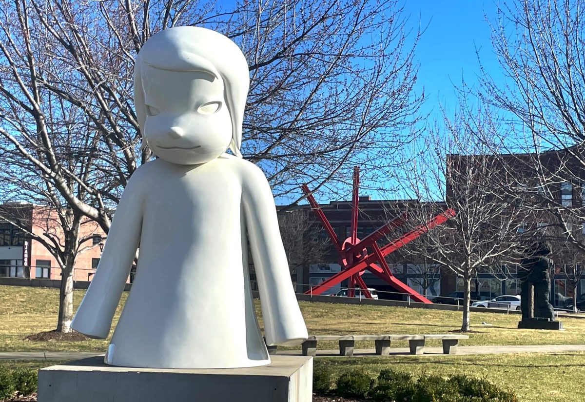 The John and Mary Pappajohn Sculpture Park stands downtown as a free park for visitors to look at art. This writer argues that there are many different places in Des Moines to spend a day without spending too much money.