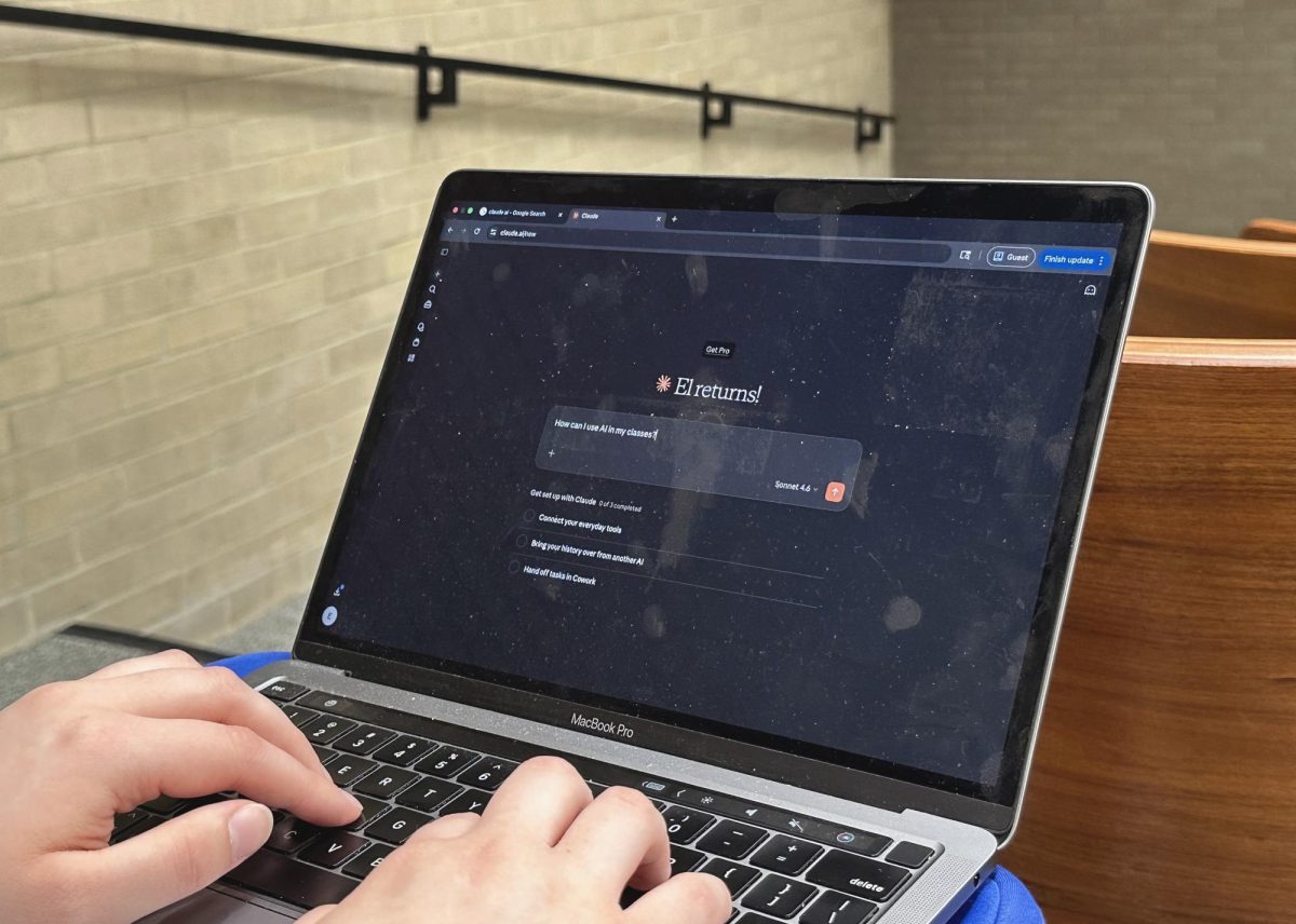 A student asks generative artificial intelligence model Claude how they can utilize AI in their classes.